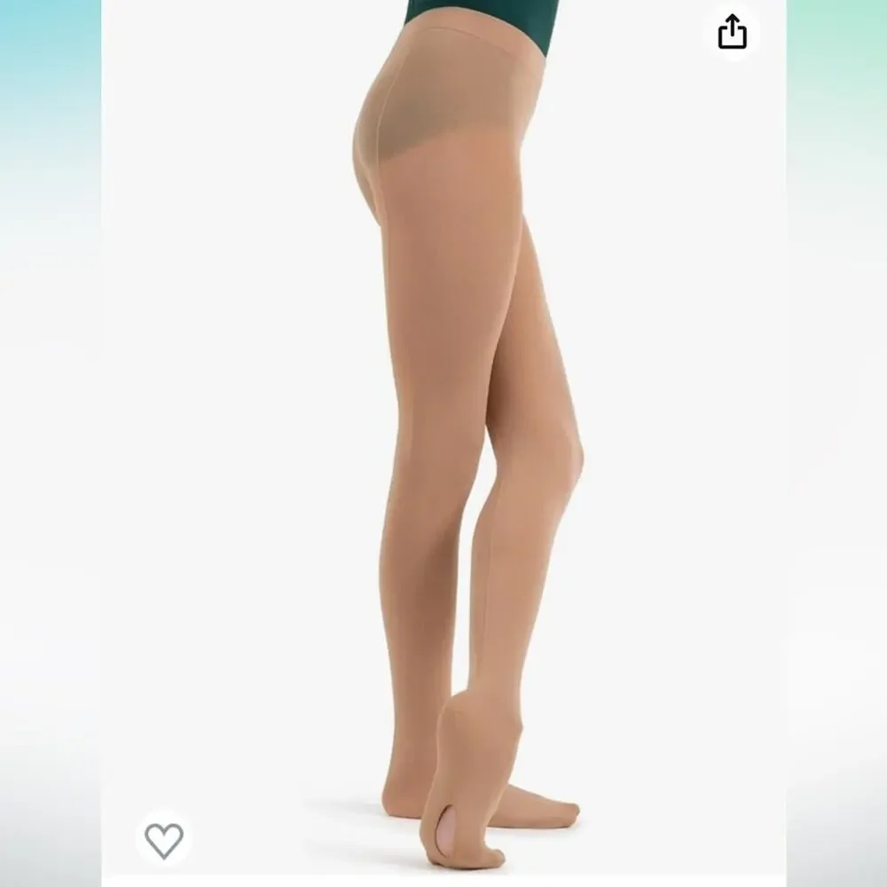 Capezio Girls 8-12 yrs LSN Ultra Soft Transition Tights Tights Dance Convertible